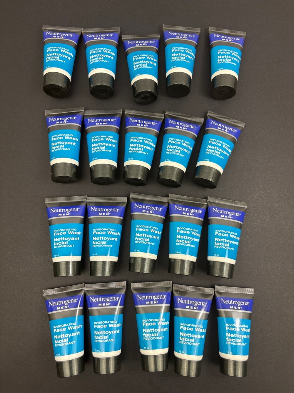 Neutrogena Men Invigorating Face Wash Travel Tubes 15ml Discontinued - Set of 20
